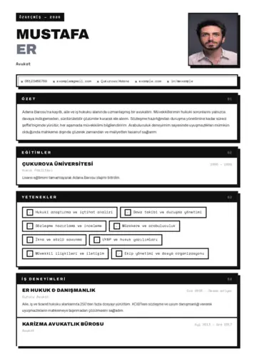 Avukat Cv Örnekleri cv indir